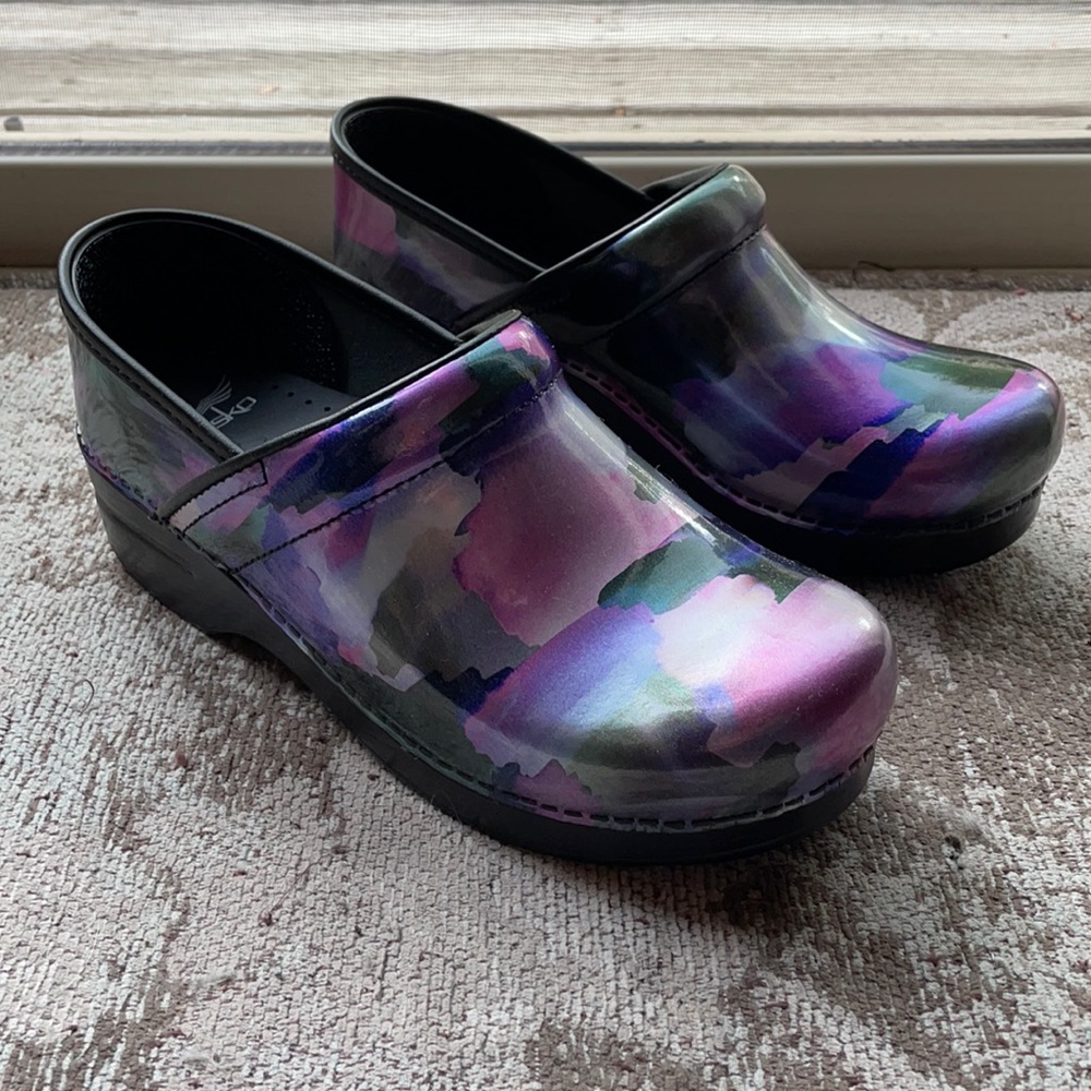 Dansko Purple Clogs